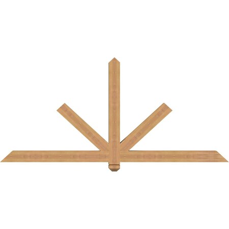 Ekena Millwork Kennewick Timber Gable Bracket, Western Red Cedar, 72"W x 33"H x 3 1/2"D x 3 1/2"F, 11/12 Pitch GBW072X33X0404KEN00SWR